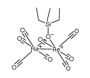 [Re2(carbonyl)8(μ-hydrido)(μ-triethylsilanolato)]结构式