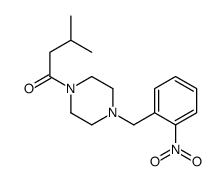 3-methyl-1-[4-[(2-nitrophenyl)methyl]piperazin-1-yl]butan-1-one Structure