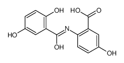 2-[(2,5-dihydroxybenzoyl)amino]-5-hydroxybenzoic acid结构式