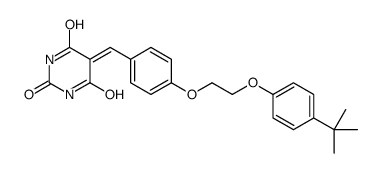 5-[[4-[2-(4-tert-butylphenoxy)ethoxy]phenyl]methylidene]-1,3-diazinane-2,4,6-trione Structure