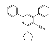 4,6-diphenyl-2-pyrrolidin-1-ylpyridine-3-carbonitrile Structure
