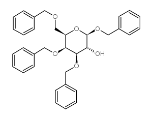 苄基3,4,6-三-O-苄基-β-D-吡喃半乳糖苷结构式