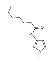 N-methyl-N-(1-methylpyrazol-3-yl)heptanamide Structure