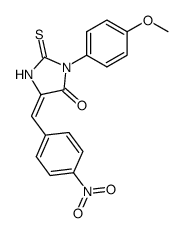 3-(4-methoxy-phenyl)-5-(4-nitro-benzylidene)-2-thioxo-imidazolidin-4-one结构式
