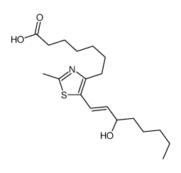 7-[5-(3-hydroxyoct-1-enyl)-2-methyl-1,3-thiazol-4-yl]heptanoic acid结构式