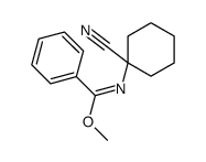 methyl N-(1-cyanocyclohexyl)benzenecarboximidate Structure