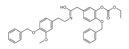 N-2-(4-苄氧基-3-甲氧基苯乙基)-4-苄氧基-3-乙氧基羰基氧基苯基乙酰胺结构式