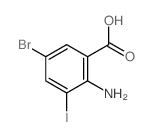 2-amino-5-bromo-3-iodo-benzoic acid Structure