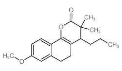 2H-Naphtho[1,2-b]pyran-2-one, 3,4,5,6-tetrahydro-8-methoxy-3,3-dimethyl-4-propyl- (en) Structure