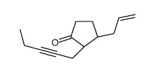 (2S,3S)-2-pent-2-ynyl-3-prop-2-enylcyclopentan-1-one结构式