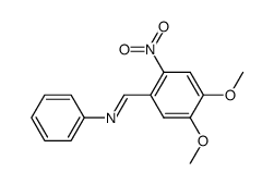 (3,4-dimethoxy-6-nitro-benzyliden)-aniline结构式
