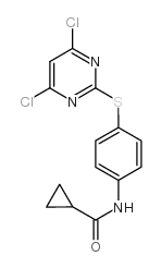 [4-(4,6-二氯嘧啶基-2-磺酰基)苯基L]甲胺环丙羧酸结构式