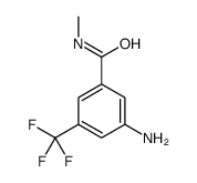 3-氨基-N-甲基-5-(三氟甲基)苯甲酰胺结构式