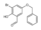 3-bromo-2-hydroxy-5-phenylmethoxybenzaldehyde结构式