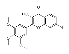 3-hydroxy-7-iodo-2-(3,4,5-trimethoxyphenyl)chromen-4-one结构式