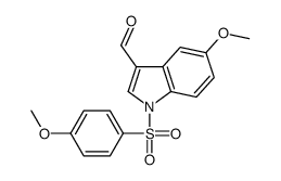 5-甲氧基-1-(4-甲氧基苯磺酰基)-1H-吲哚-3-甲醛结构式