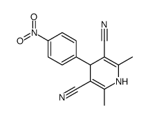 2,6-dimethyl-4-(4-nitrophenyl)-1,4-dihydropyridine-3,5-dicarbonitrile Structure