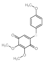 2,3-dimethoxy-5-(4-methoxyphenyl)sulfanyl-cyclohexa-2,5-diene-1,4-dione Structure