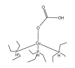 (carboxyoxy)tris(triethyl-l5-phosphanyl)copper Structure