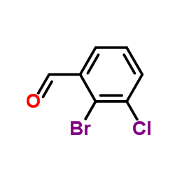 2-溴-3-氯苯甲醛结构式