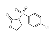 3-(4-chlorophenyl)sulfonyloxazolidin-2-one结构式
