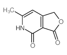 4-Hydroxy-6-methylfuro(3,4-c)pyridin-3(1H)-one结构式
