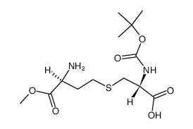 Nα-tert-butyloxycarbonylcystathionine α'-methyl ester结构式