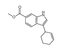 methyl 3-cyclohex-2-en-1-yl-1H-indole-6-carboxylate结构式