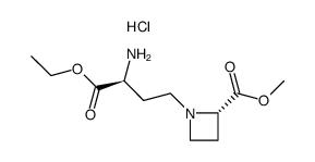methyl (S)-1-((S)-3-amino-4-ethoxy-4-oxobutyl)azetidine-2-carboxylate hydrochloride Structure
