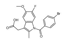 [1-(4-bromobenzoyl)-5-methoxy-6-fluoro-2-methyl-1H-indol-3-yl]acetic acid Structure