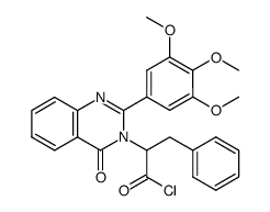 2-(4-oxo-2-(3,4,5-trimethoxyphenyl)quinazolin-3(4H)-yl)-3-phenylpropanoyl chloride结构式