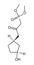 dimethyl (3-((1R,3S)-3-hydroxycyclopentyl)-2-oxopropyl)phosphonate Structure