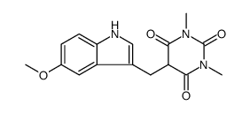 2,4,6(1H,3H,5H)-Pyrimidinetrione, 5-[(5-methoxy-1H-indol-3-yl)methyl]-1,3-dimethyl Structure