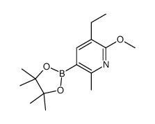 2-甲氧基-3-乙基-5-(4,4,5,5-四甲基-1,3,2-二噁硼烷-2-基)吡啶结构式