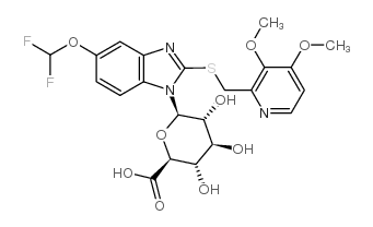 pantoprazole sulfide-b-d-glucuronide Structure