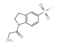 1-丙酰基-2,3-二氢-1H-吲哚-5-磺酰氯结构式