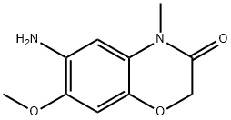 6-氨基-7-甲氧基-4-甲基-2H-1,4-苯并恶嗪-3(4H)-酮结构式