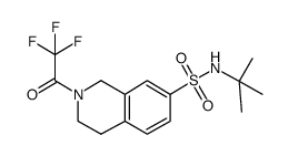 N-(tert-butyl)-2-(trifluoroacetyl)-1,2,3,4-tetrahydroisoquinoline-7-sulfonamide结构式