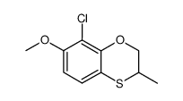 8-chloro-2,3-dihydro-7-methoxy-3-methyl-1,4-benzoxathiin Structure