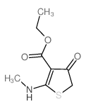 2-(甲基氨基)-4-氧代-4,5-二氢-3-噻吩羧酸乙酯结构式