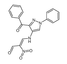 3-[(3-benzoyl-1-phenylpyrazol-4-yl)amino]-2-nitroprop-2-enal结构式