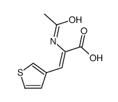 2-acetamido-3-thiophen-3-ylprop-2-enoic acid结构式