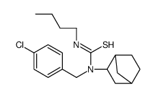 1-(3-bicyclo[2.2.1]heptanyl)-3-butyl-1-[(4-chlorophenyl)methyl]thiourea结构式