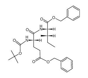 Boc-Glu(OBzl)-Ile-OBzl结构式