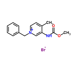 Pyridinium, 3-[(methoxycarbonyl)amino]-4-methyl-1-(phenylmethyl)-, bromide picture