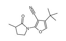 4-tert-butyl-2-(3-methyl-2-oxopyrrolidin-1-yl)furan-3-carbonitrile结构式