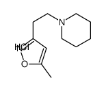 5-methyl-3-(2-piperidin-1-ium-1-ylethyl)-1,2-oxazole,chloride结构式