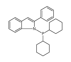 1H-Indole, 1-(dicyclohexylphosphino)-2-phenyl Structure