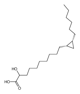 cis-11,12-Methylen-2-hydroxyoctadecansaeure结构式