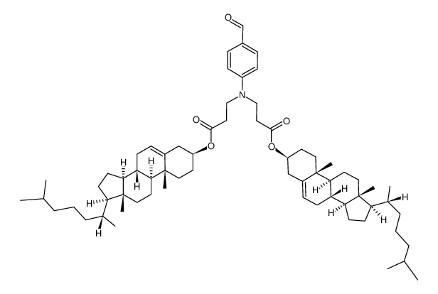 N,N-di(2-(cholesteryloxycarbonyl)ethyl)-4-formylaniline Structure